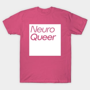 NeuroQueer White Block Logo T-Shirt